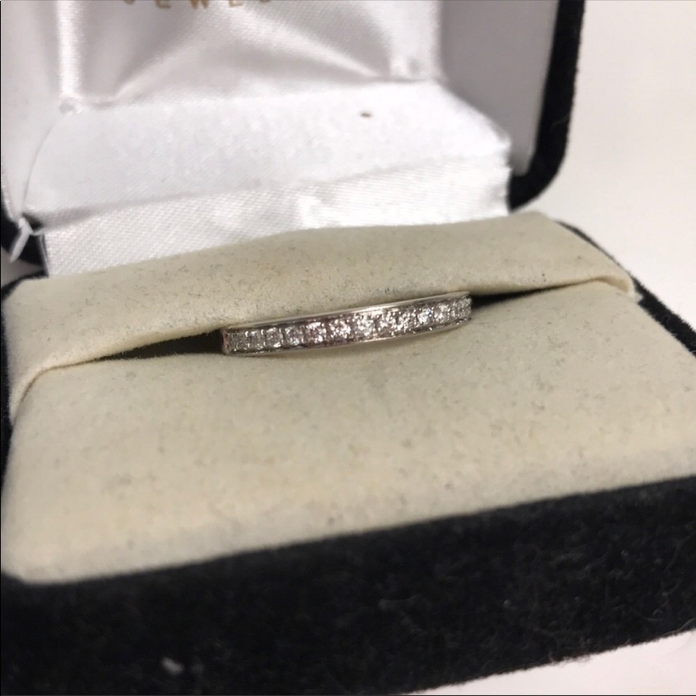 White gold, Diamond Wedding Band with appraisal